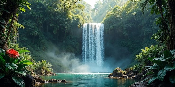Photo gratuit le paysage époustouflant des chutes d'eau