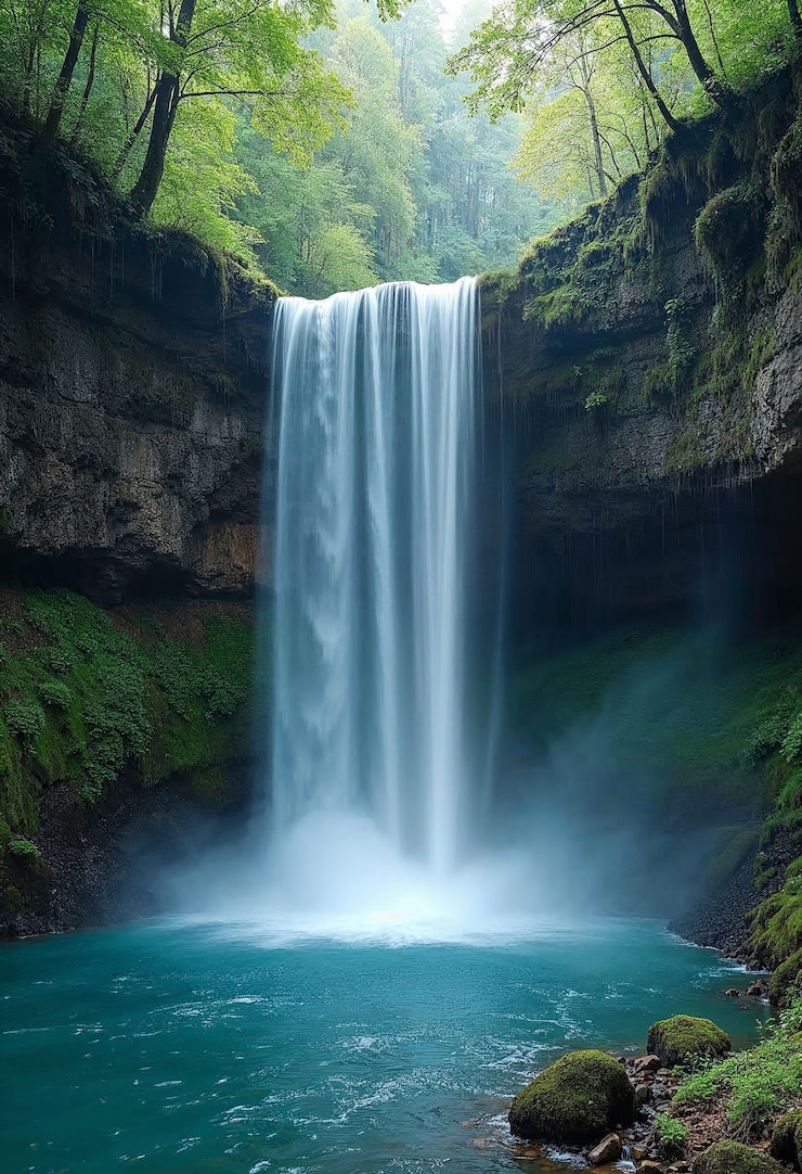 Photo gratuit le paysage époustouflant des chutes d'eau