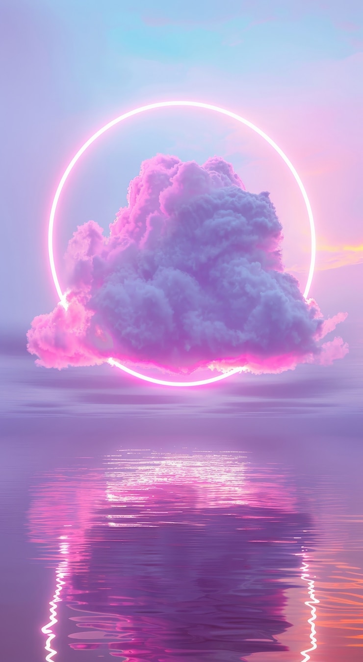 Photo gratuit paysage fantastique abstrait avec la couleur de l'année en tons violets
