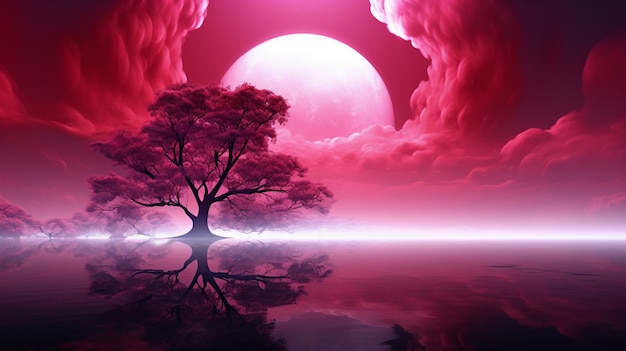 Photo gratuite paysage fantastique nature magenta