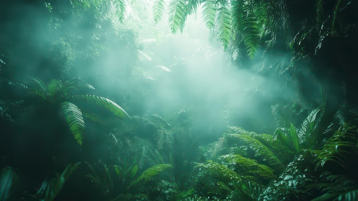 Photo gratuit paysage de la forêt nuageuse