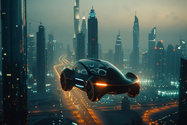 Photo gratuite le paysage futuriste de dubaï