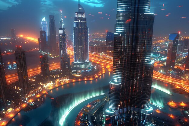 Le paysage futuriste de Dubaï