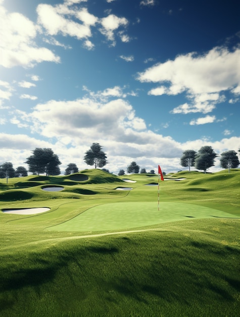 Photo gratuite paysage de golf