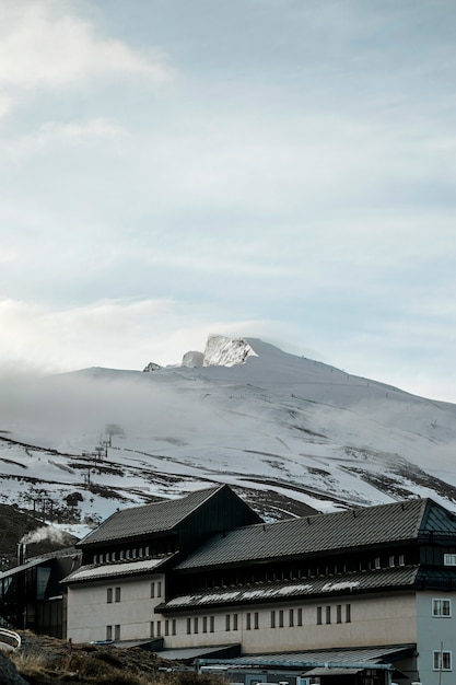 Paysage D'hiver Avec Maison D'hôtes