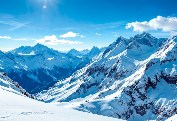 Photo gratuit paysage hivernal enneigé