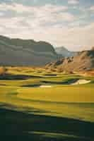 Photo gratuite le paysage magnifique du terrain de golf