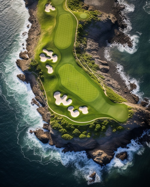 Photo gratuite le paysage magnifique du terrain de golf