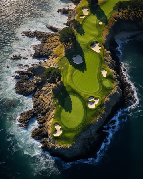 Le paysage magnifique du terrain de golf