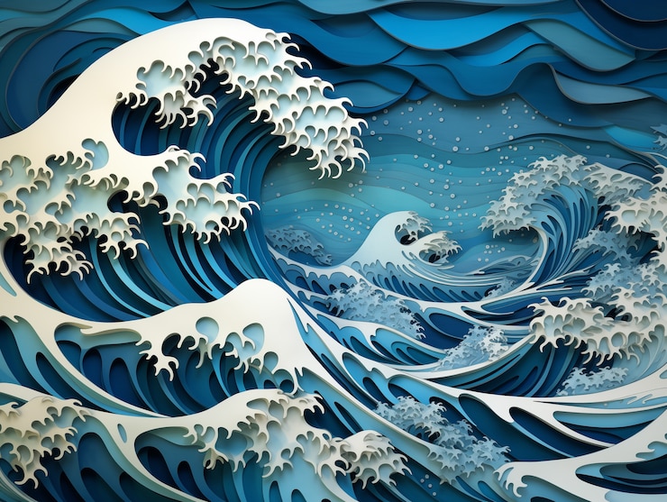 Photo gratuit paysage marin en 3d
