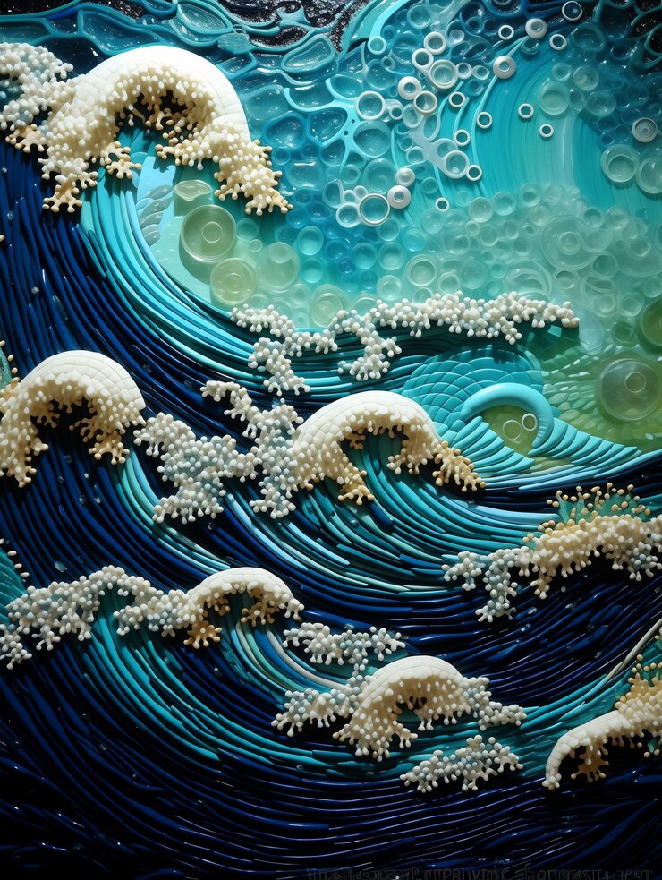 Photo gratuit paysage marin en 3d