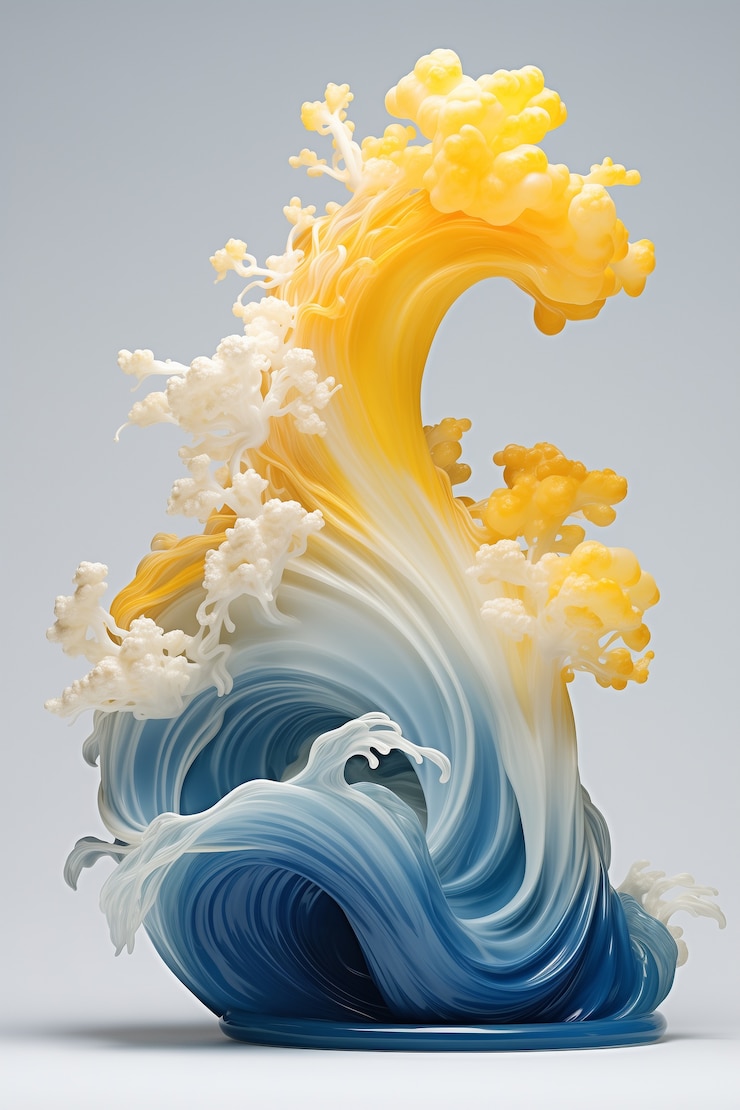 Photo gratuit paysage marin en 3d