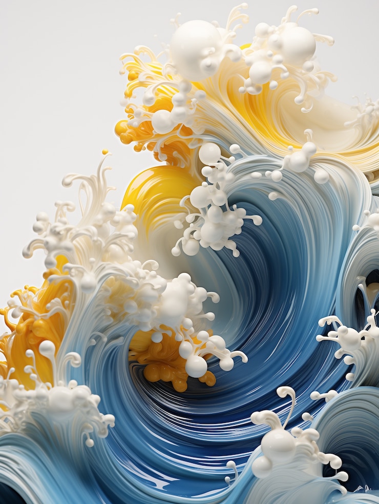 Photo gratuit paysage marin en 3d