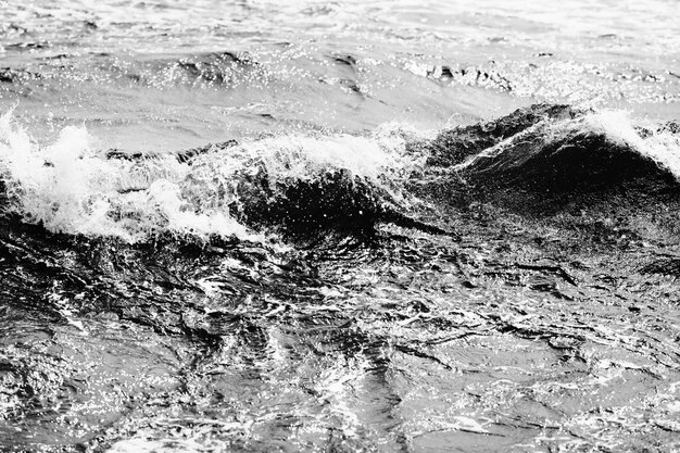 Paysage de mer noir et blanc spectaculaire