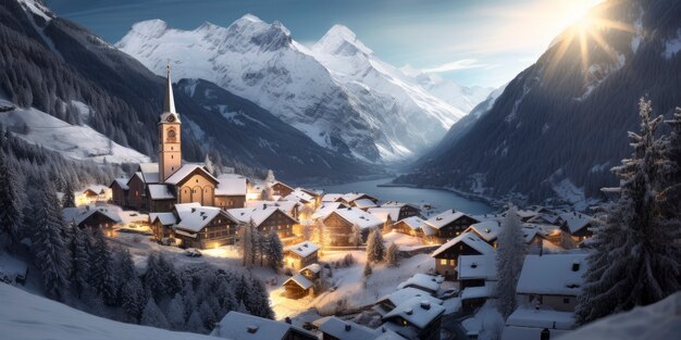 Paysage de montagne pendant la journée