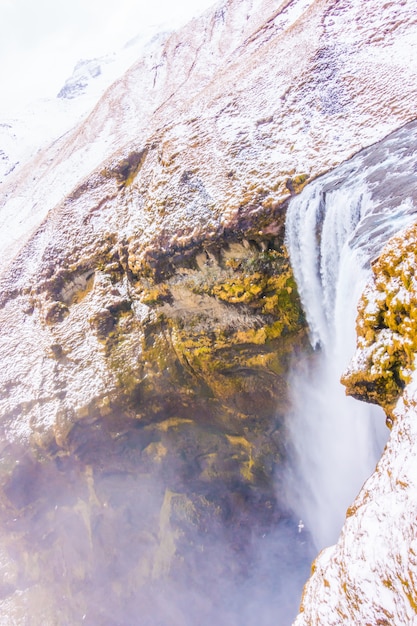 Paysage naturel de beauté d&#39;hiver islandaise