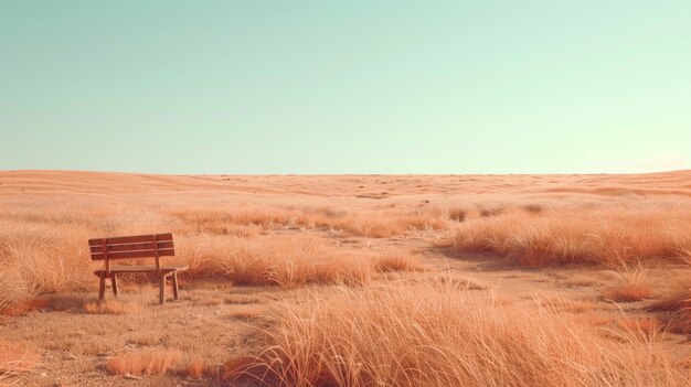 Paysage naturel avec une esthétique de rêve et des tons de couleur de l'année