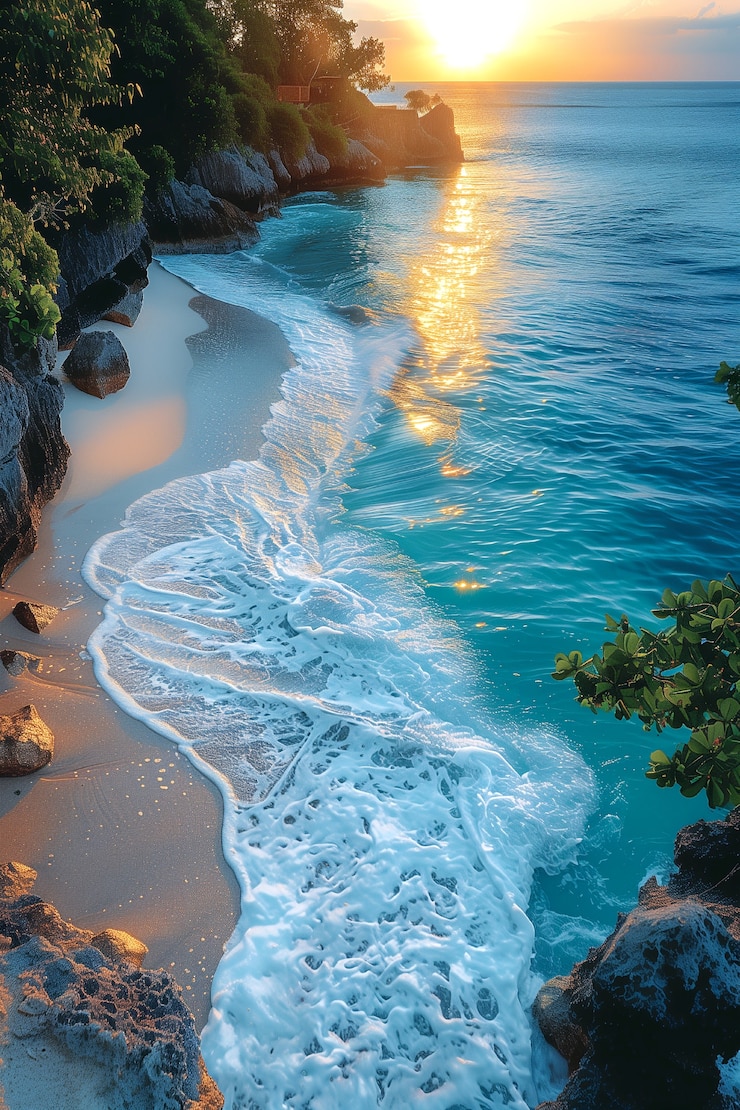 Photo gratuit paysage naturel avec vue sur la plage