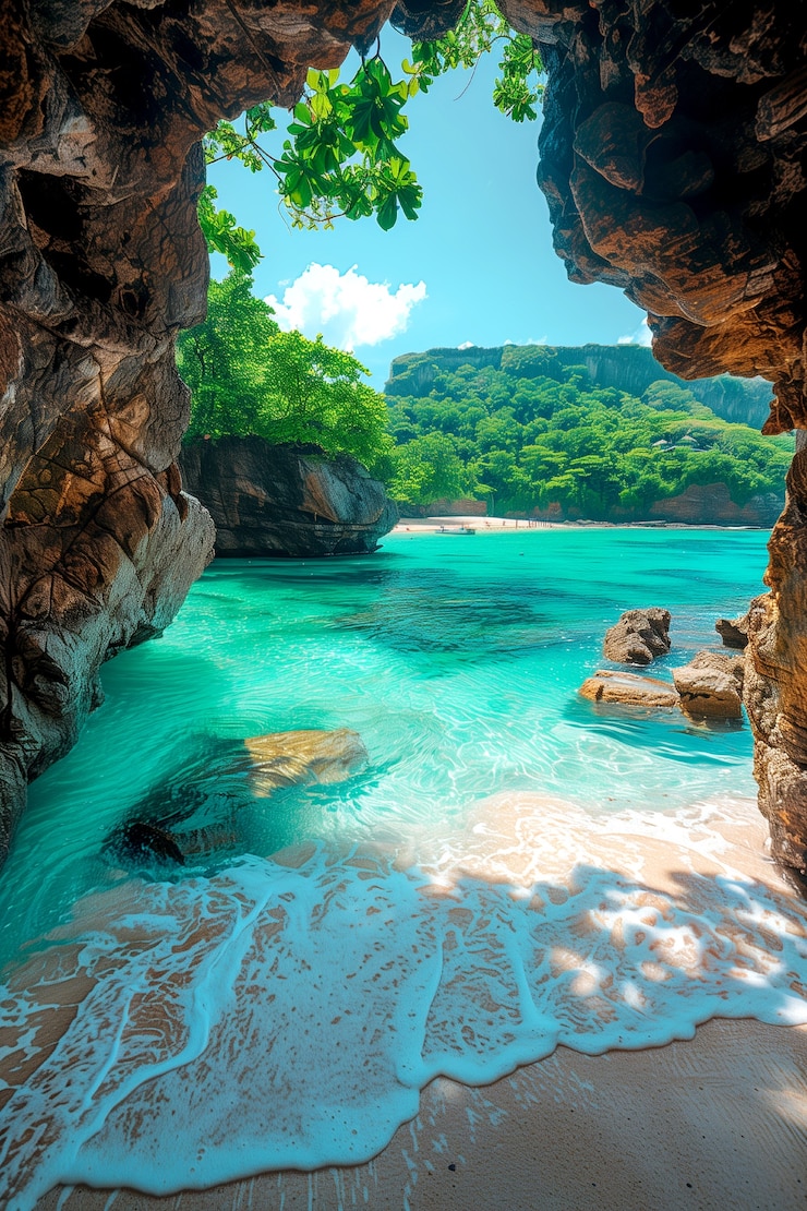 Photo gratuit paysage naturel avec vue sur la plage