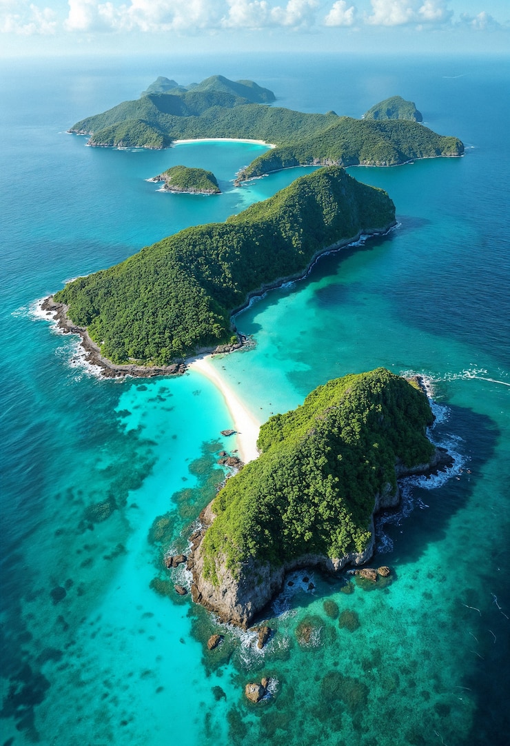 Photo gratuit un paysage paradisiaque avec l'océan