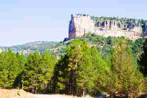 Photo gratuite paysage rocheux de serrania de cuenca