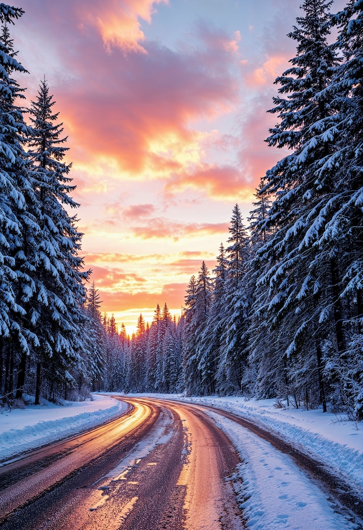 Photo gratuit paysage routier vide pendant la journée