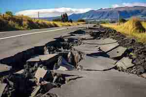 Photo gratuite paysage de tremblement de terre extrême