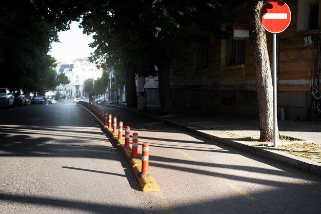 Paysage urbain ensoleillé