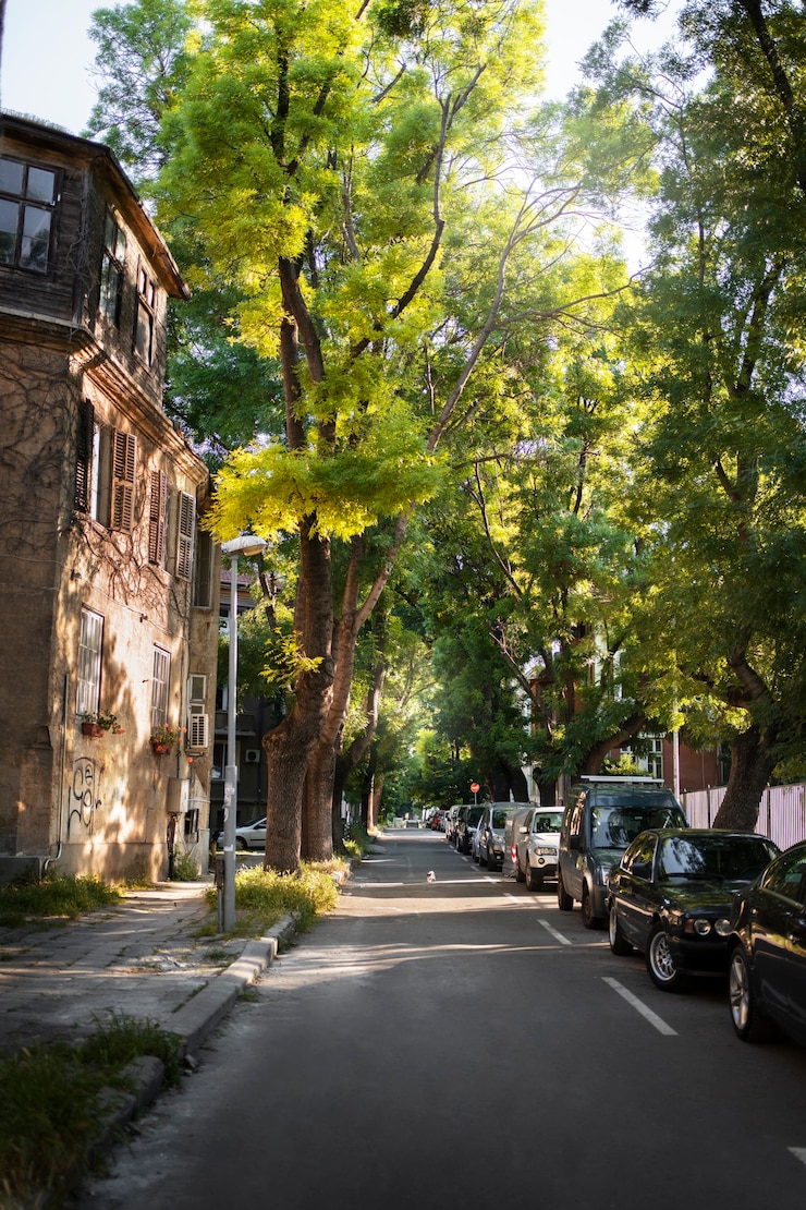 Photo gratuit paysage urbain ensoleillé