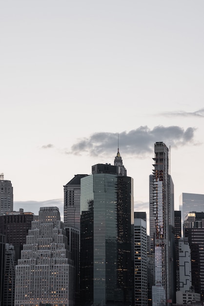 Paysage urbain de Manhattan avec espace de copie