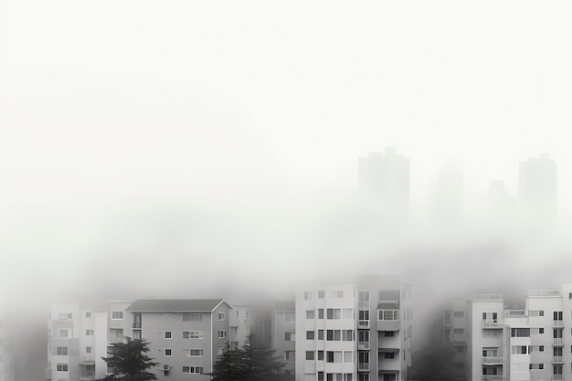 Paysage urbain minimal monochromatique