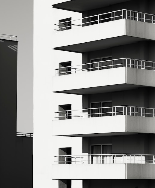 Paysage urbain minimal monochromatique