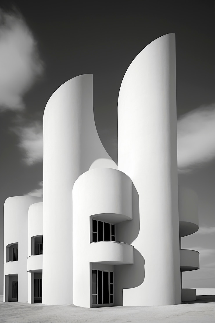 Photo gratuit paysage urbain minimal monochromatique
