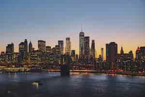 Photo gratuite paysage urbain de new york