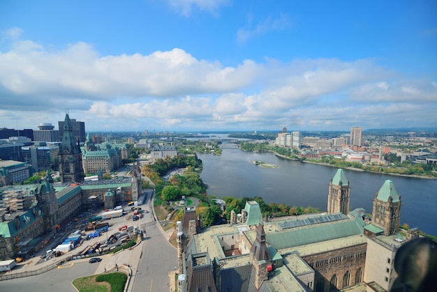 Photo gratuite paysage urbain d'ottawa