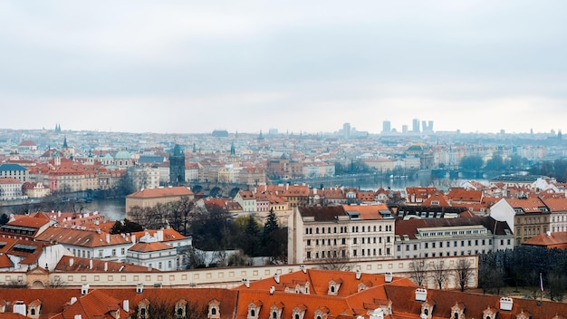 Photo gratuite paysage urbain de prague république tchèque