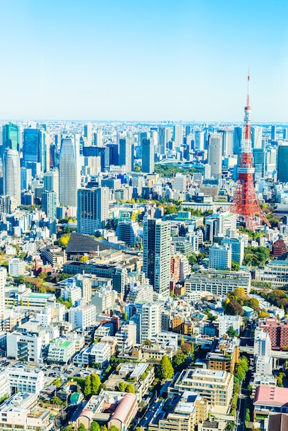 Photo gratuite paysage urbain de tokyo