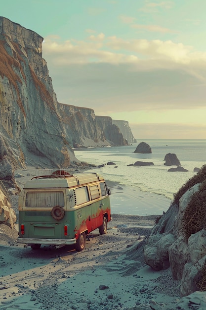 Photo gratuite paysage de voyage dans une esthétique de rêve