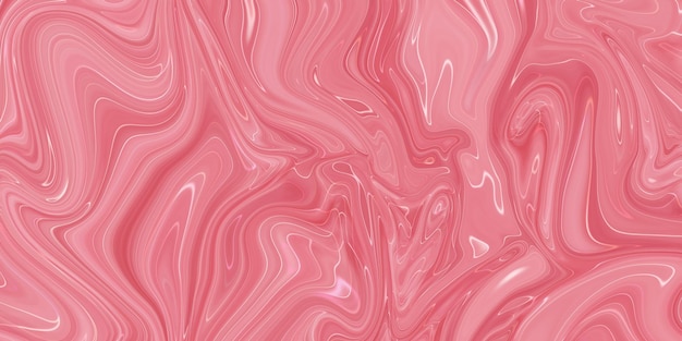 Peinture abstraite créative de couleur rouge mixte avec panorama à effet liquide en marbre