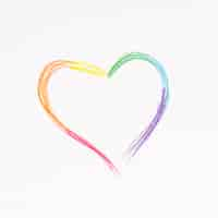 Photo gratuite peinture abstraite multicolore du coeur lgbt