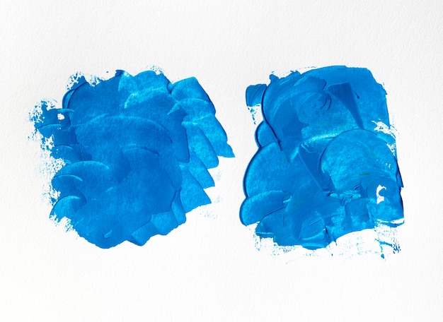 Peinture bleue taches art abstrait