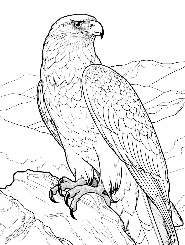 Photo gratuit peinture d'oiseau sur une page
