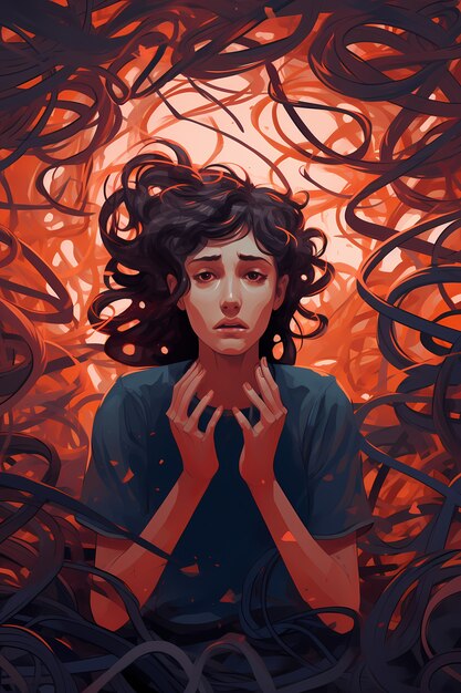 Peinture d'une personne souffrant d'anxiété