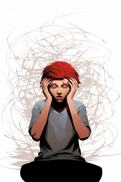 Peinture d'une personne souffrant d'anxiété