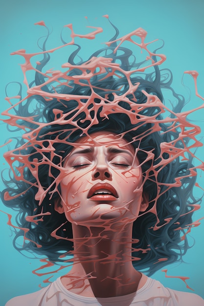 Peinture d'une personne souffrant d'anxiété