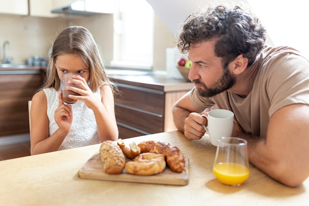 Père et fille se fâcher