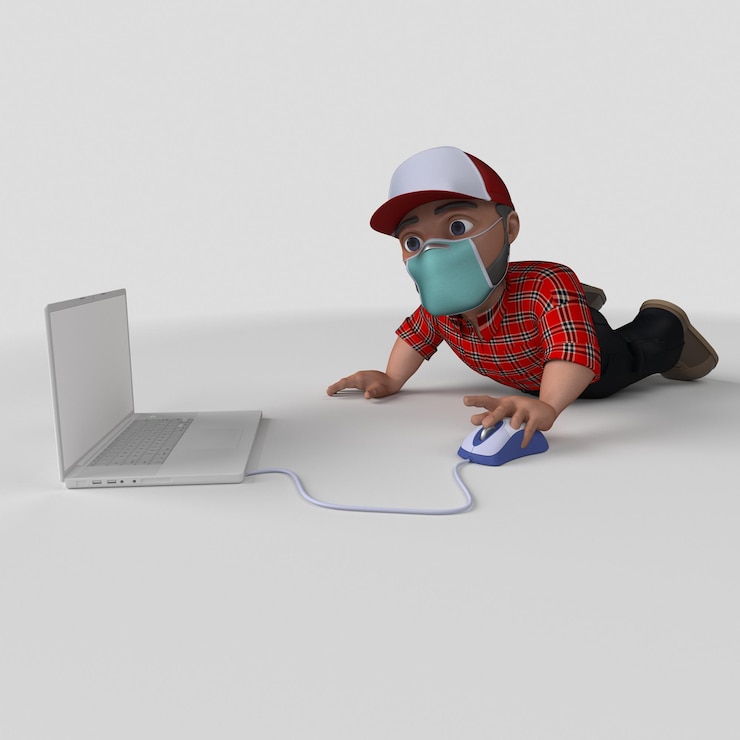 Photo gratuit personnage de bûcheron de dessin animé 3d