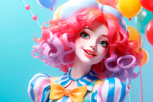 Photo gratuite personnage de carnaval en 3d