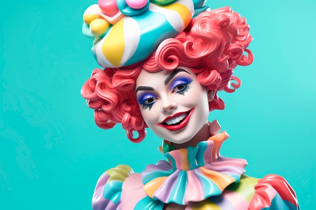 Photo gratuite personnage de carnaval en 3d