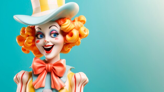 Photo gratuite un personnage de carnaval amusant en 3d